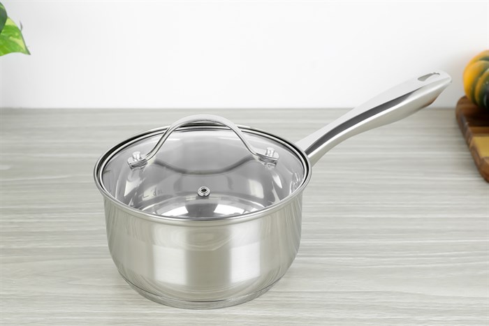 Quánh inox 3 đáy nắp kính 16 cm Delites CW-G001N