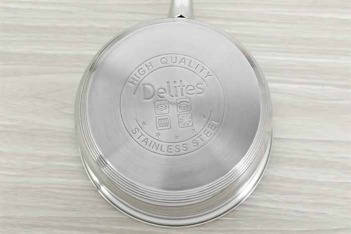 Quánh inox 3 đáy nắp kính 16 cm Delites CW-G001N Màu Bạc Inox