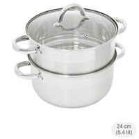 Bộ nồi xửng inox 3 đáy nắp kiếng đáy từ 24 cm Delites CW-S106-1