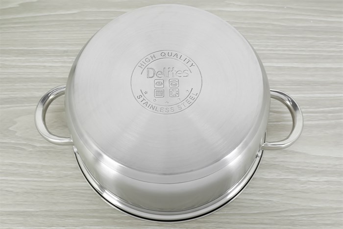 Bộ nồi xửng inox 3 đáy nắp kiếng đáy từ 24 cm Delites CW-S106-1 Màu Bạc Inox