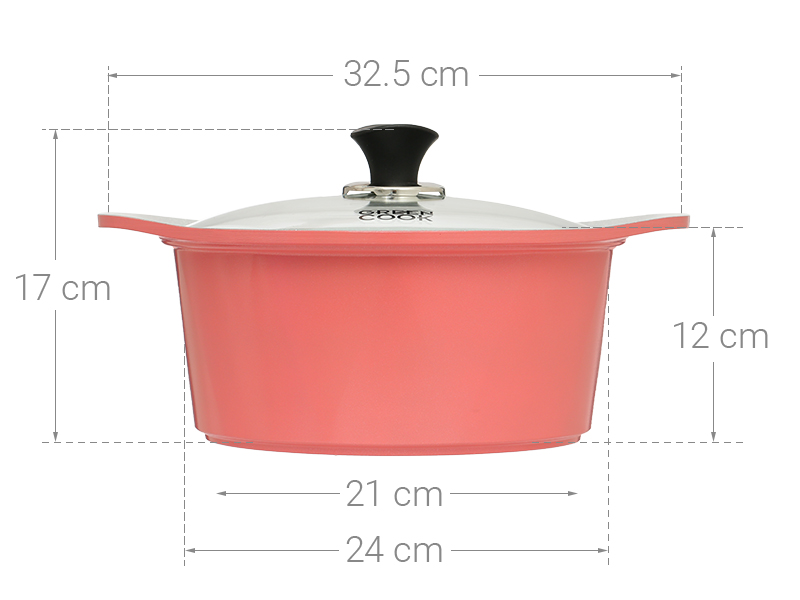 Nồi Ceramic nắp kính 24 cm Green Cook GCS02-24IH