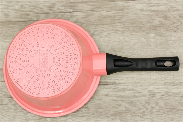 Quánh Ceramic nắp kính 18 cm Green Cook GCS02-18IH Màu Hồng