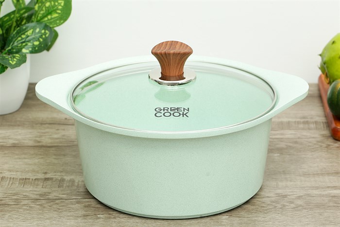 Nồi Ceramic nắp kính 24 cm Green Cook GCS05-24IH