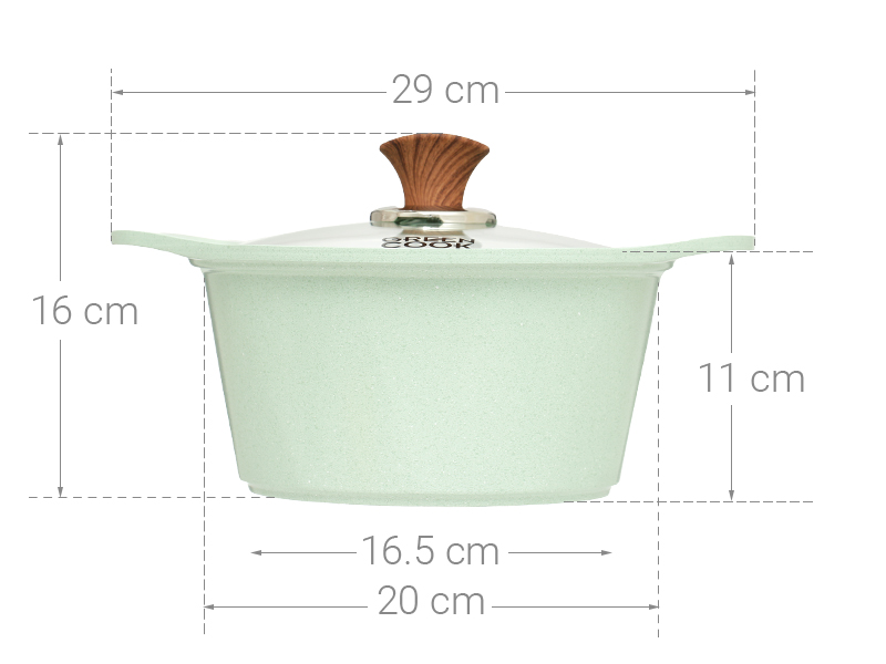 Nồi Ceramic nắp kính 20 cm Green Cook GCS05-20IH