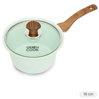 Quánh Ceramic nắp kính 18 cm Green Cook GCS05-18IH