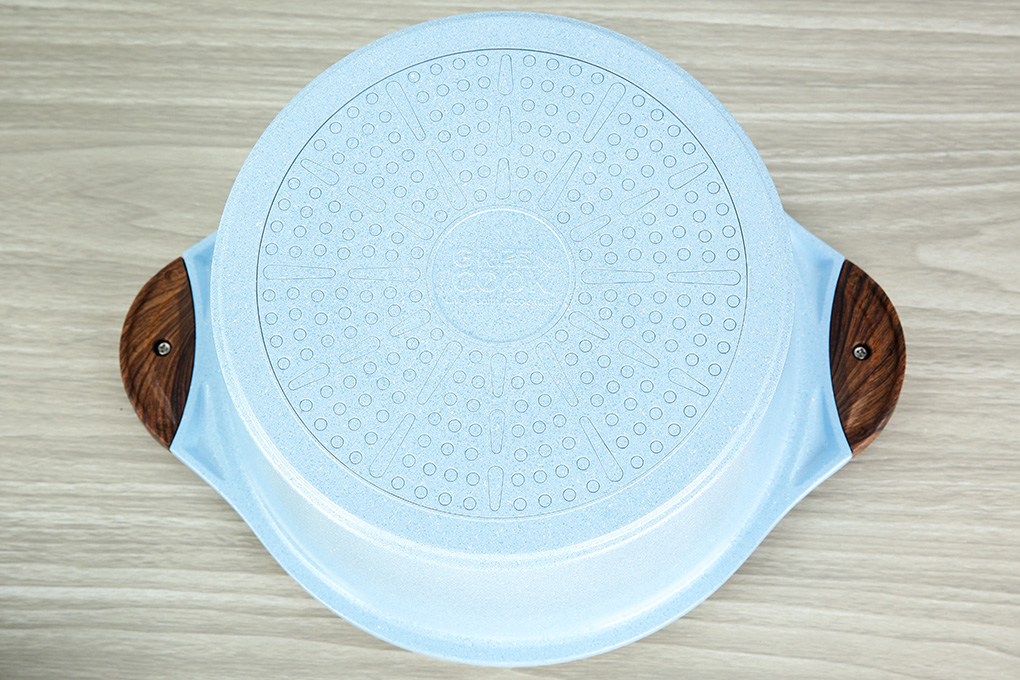 Nồi Ceramic nắp kính 24 cm Green Cook GCS22-24IH Màu Xanh Dương