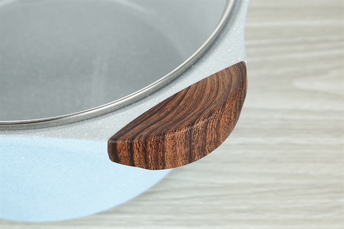 Bộ 3 cái nồi quánh Ceramic nắp kính Green Cook GCS22-T1 Màu Xanh Dương