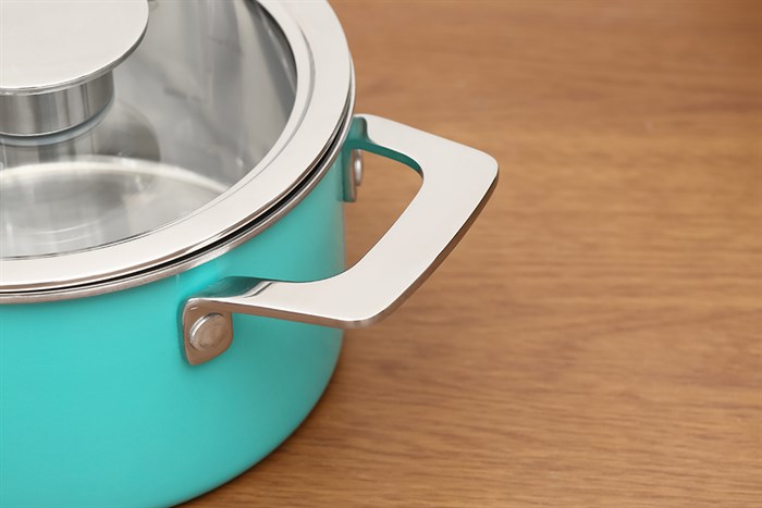 Nồi inox 3 đáy nắp kính 16 cm Elmich Hera EL-8100 Màu Xanh ngọc