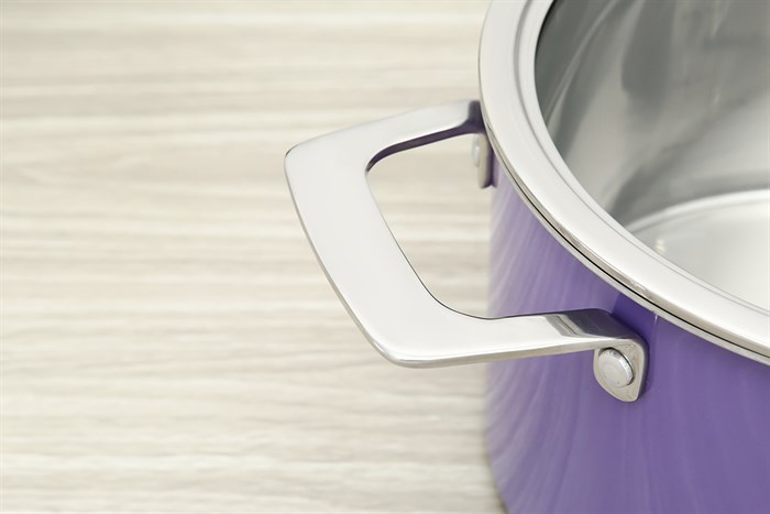 Nồi inox 3 đáy nắp kính 22 cm Elmich Hera EL-8183 Màu Tím