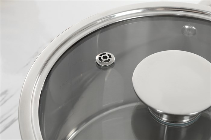 Bộ nồi chảo inox 3 đáy nắp kính Elmich Hera EL-8238 Màu Vàng