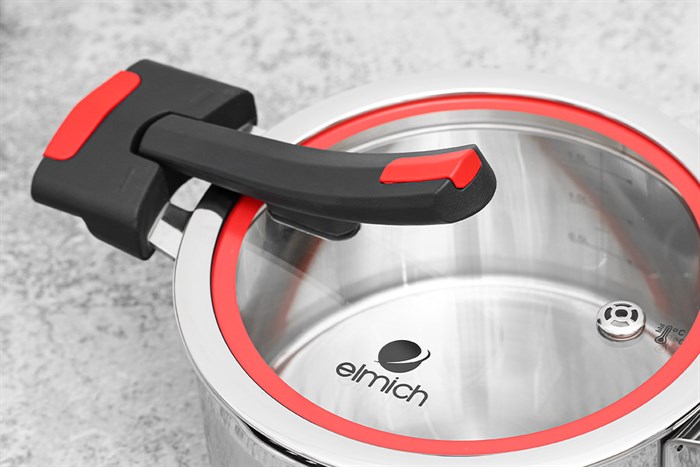 Nồi inox 3 đáy nắp kính 18 cm Elmich Milano EL-8082 Màu Inox