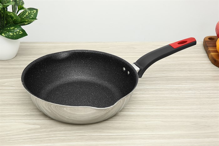 Bộ nồi chảo inox 3 đáy nắp kính Elmich Milano EL-8093 Màu Inox