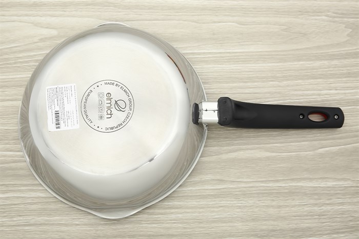 Bộ nồi chảo inox 3 đáy nắp kính Elmich Milano EL-8093 Màu Inox