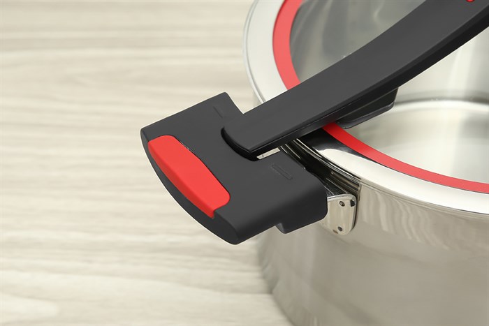 Bộ nồi chảo inox 3 đáy nắp kính Elmich Milano EL-8093 Màu Inox