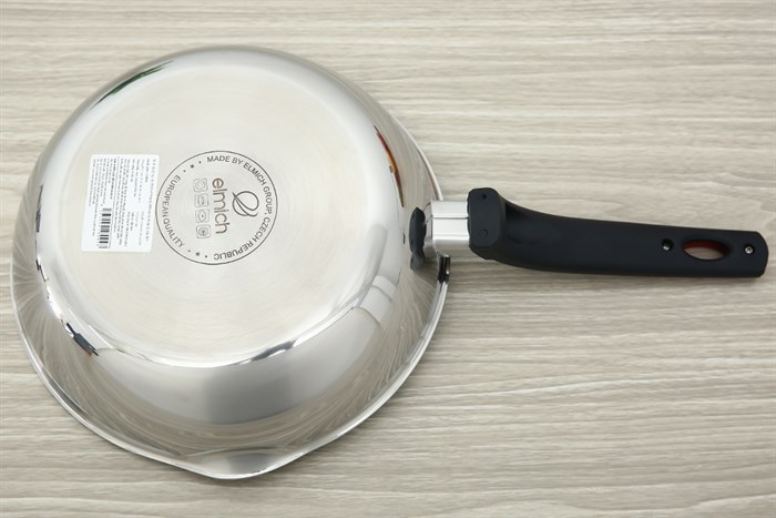 Bộ nồi chảo inox 3 đáy nắp kính Elmich Milano EL-8094 Màu Inox
