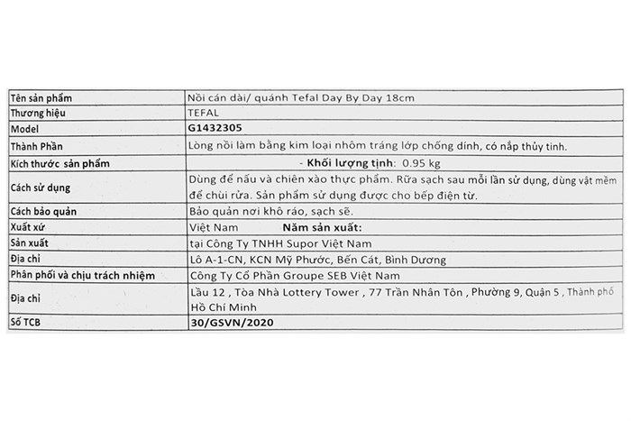 Quánh nhôm chống dính nắp kính 18 cm Tefal Day By Day G1432305 Màu Nâu