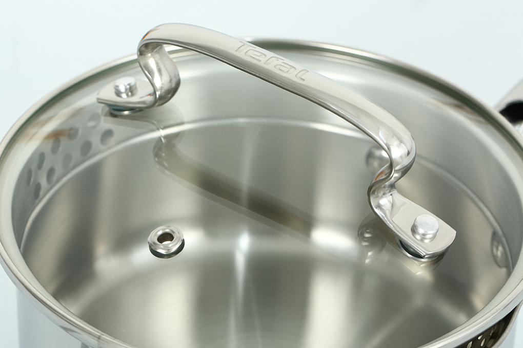 Bộ nồi quánh inox nắp kính Tefal Duetto Plus G719S674 Màu Inox