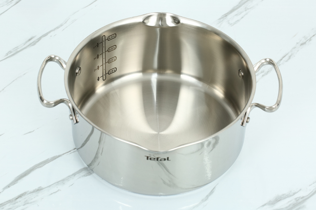 Bộ nồi quánh inox nắp kính Tefal Duetto Plus G719S674 Màu Inox