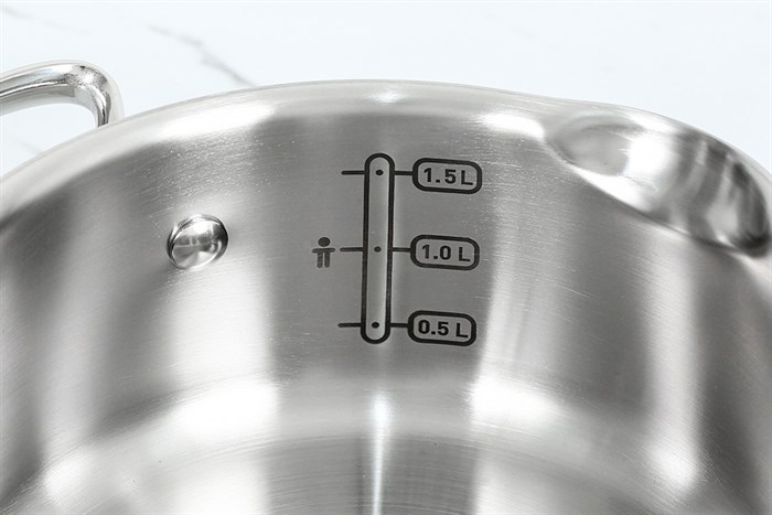 Nồi inox nắp kính 18 cm Tefal Duetto Plus G7194355 Màu Inox