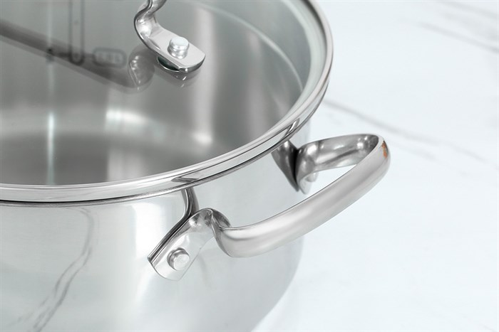 Nồi inox nắp kính 20 cm Tefal Duetto Plus G7194455 Màu Inox