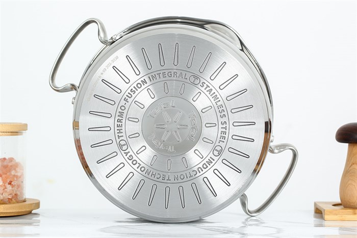 Nồi inox nắp kính 20 cm Tefal Duetto Plus G7194455 Màu Inox