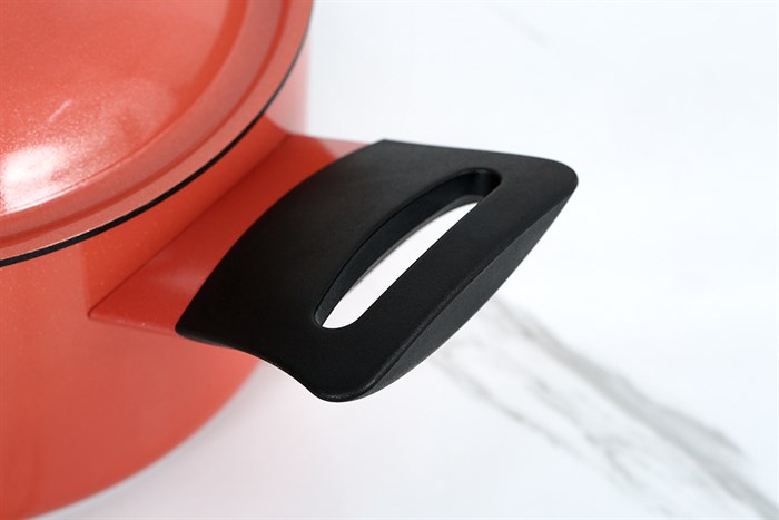 Nồi nhôm chống dính nắp nhôm 18 cm Supor Trendy H22104-ST18A Màu Cam đỏ