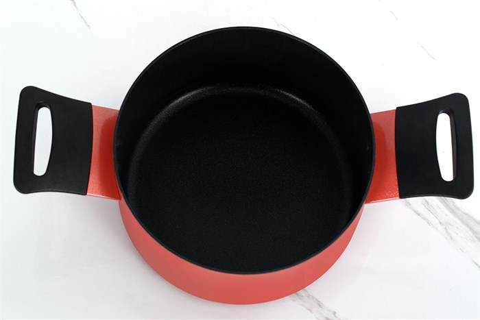 Nồi nhôm chống dính nắp nhôm 18 cm Supor Trendy H22104-ST18A Màu Cam đỏ