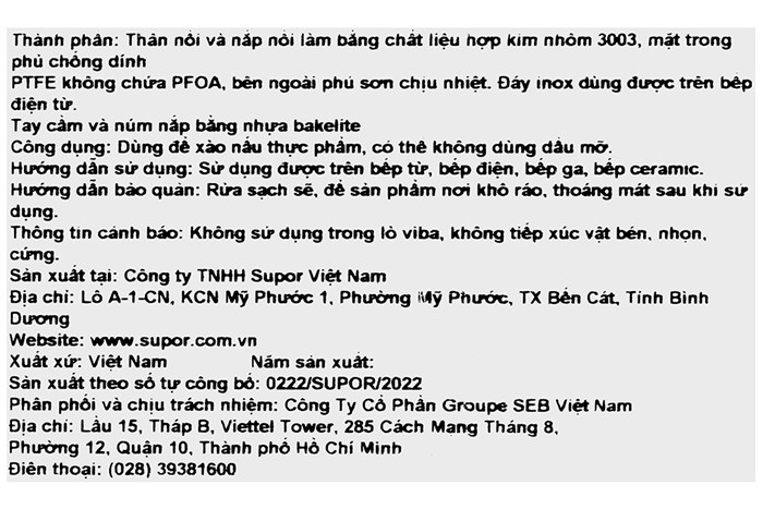 Nồi nhôm chống dính nắp nhôm 18 cm Supor Trendy H22104-ST18A Màu Cam đỏ