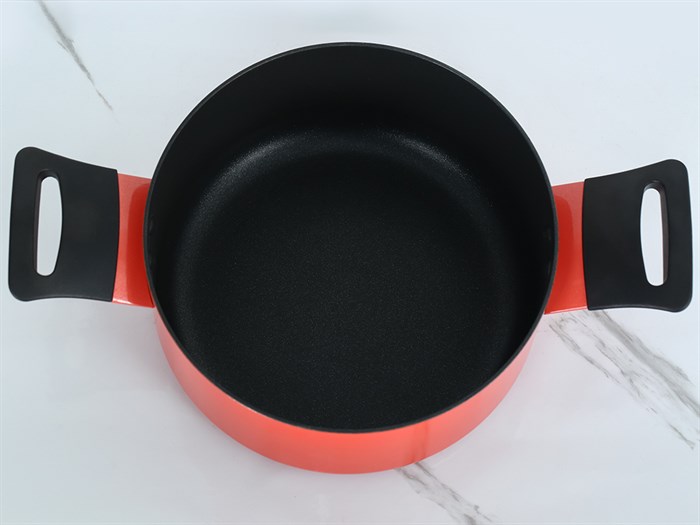 Nồi nhôm chống dính nắp nhôm 20 cm Supor Trendy H22104-ST20A Màu Cam đỏ