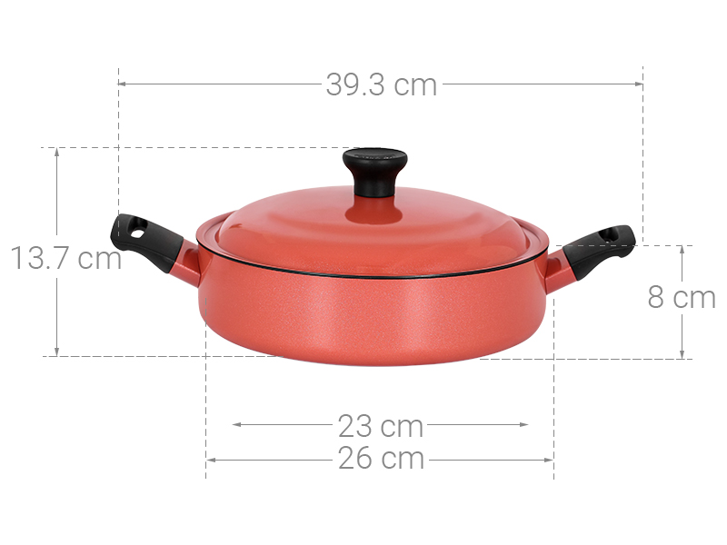 Nồi nhôm chống dính nắp nhôm 26 cm Supor Trendy H22104-ST26A