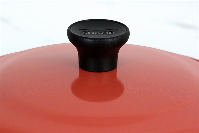 Nồi nhôm chống dính nắp nhôm 26 cm Supor Trendy H22104-ST26A Màu Cam đỏ