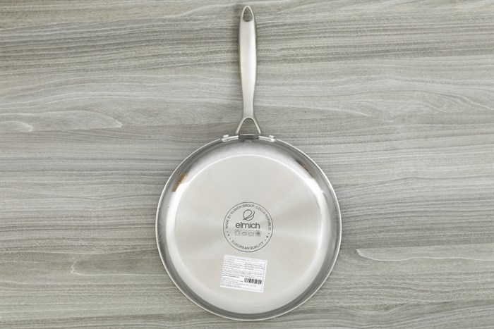 Bộ nồi chảo inox dập nguyên khối nắp kính Elmich Trimax Classic EL-2113OL Màu Bạc