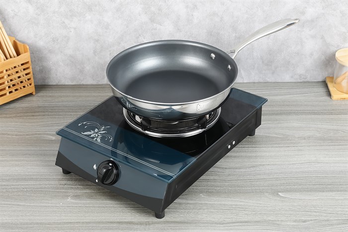 Bộ nồi chảo inox dập nguyên khối nắp kính Elmich Trimax Classic EL-2113OL Màu Bạc