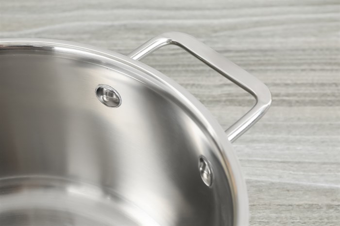 Bộ nồi chảo inox dập nguyên khối nắp kính Elmich Trimax Classic EL-2113OL Màu Bạc