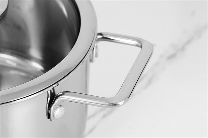 Nồi inox 3 đáy nắp kính 18 cm Elmich Trimax Classic 2406OL Màu Bạc