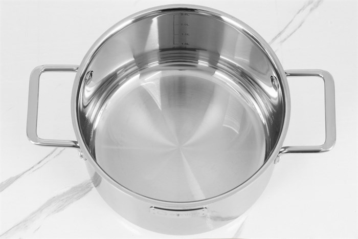 Nồi inox 3 đáy nắp kính 18 cm Elmich Trimax Classic 2406OL Màu Bạc