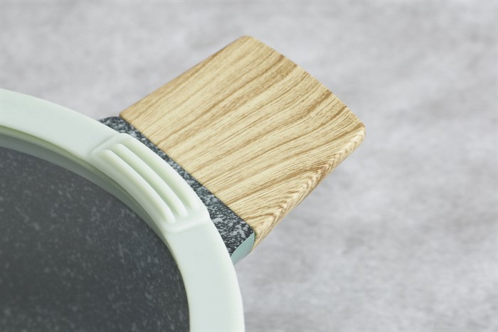 Nồi nhôm đúc vân đá nắp kính 18 cm Carez CPC595DI18SN Màu Xanh