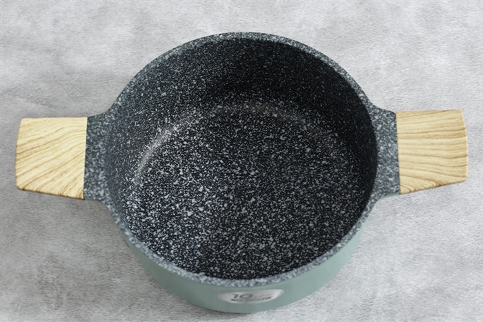 Nồi nhôm đúc vân đá nắp kính 18 cm Carez CPC595DI18SN Màu Xanh