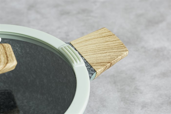 Nồi nhôm đúc vân đá nắp kính 20 cm Carez CPC595DI20SN Màu Xanh