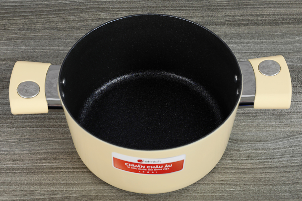 Bộ 3 nồi nhôm chống dính nắp kính Elmich EL-5112YA Màu Vàng