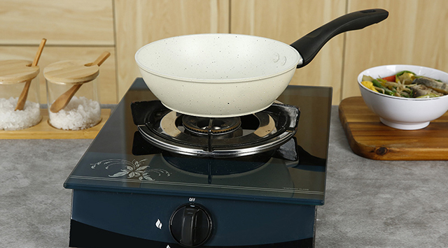 Chảo nhôm chống dính vân đá đáy từ 20 cm Green Cook GCP226-20IH - Thiết kế