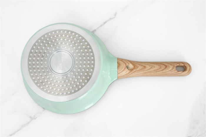 Quánh nhôm chống dính nắp kính 18 cm Green Cook GCS225-18IH Màu Xanh lá