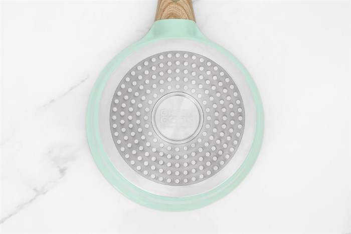 Quánh nhôm chống dính nắp kính 18 cm Green Cook GCS225-18IH Màu Xanh lá