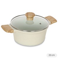 Nồi nhôm chống dính nắp kính 20 cm Green Cook GCS225-20IH