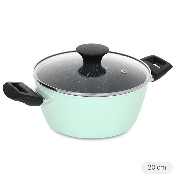 Nồi Nhôm Chống Dính Nắp Kính 20 Cm Green Cook Gcs226 - 20Ih