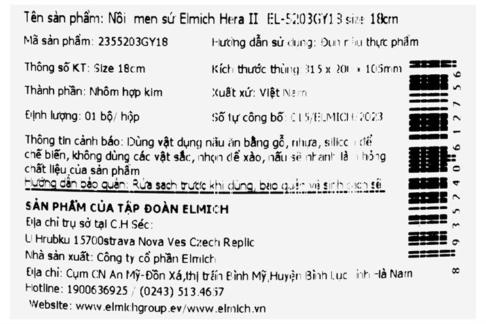 Nồi nhôm men sứ chống dính nắp kính 18 cm Elmich Hera II EL-5203GY18 Màu Xanh lá