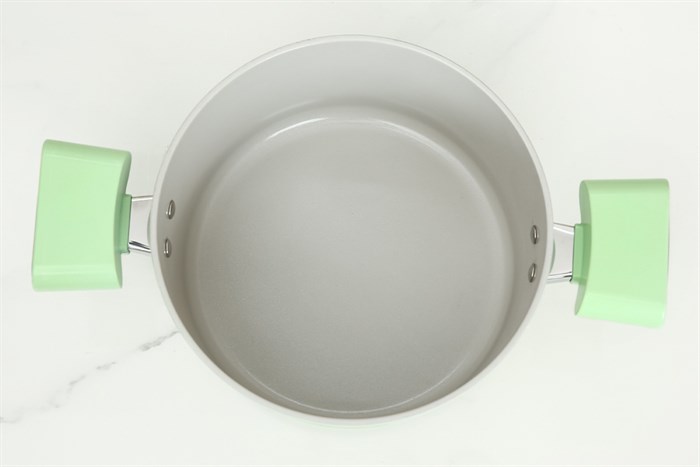 Nồi nhôm men sứ chống dính nắp kính 20 cm Elmich Hera II EL-5203GY20 Màu Xanh lá