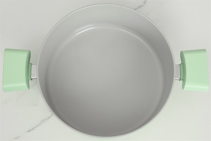 Nồi nhôm men sứ chống dính nắp kính 24 cm Elmich Hera II EL-5203GY24 Màu Xanh lá