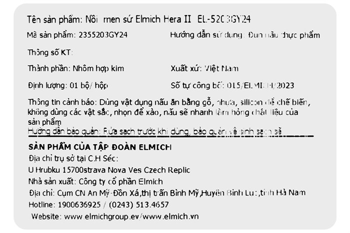 Nồi nhôm men sứ chống dính nắp kính 24 cm Elmich Hera II EL-5203GY24 Màu Xanh lá