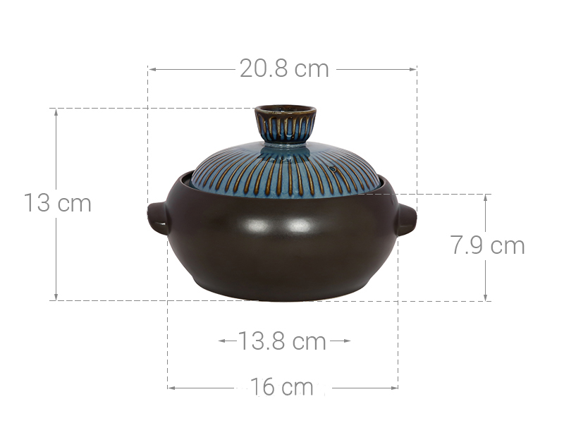 Nồi đất nắp sứ 16 cm Dong hwa P903